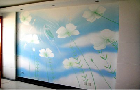 赤水画墙绘怎么画好白云的蓬松感？