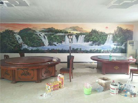 赤水墙绘-写实风景