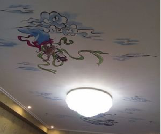 赤水如何快速绘制天花板上的手绘墙？