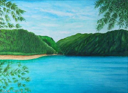 赤水在墙绘中，如何绘画绿水青山？