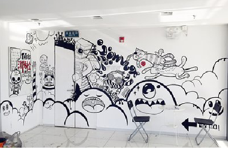 赤水手绘墙并非传统涂鸦。